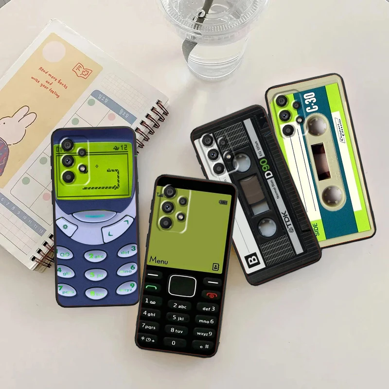 

Retro Camera Games For Samsung A53 A52 A33 A32 A51 A71 A21S A13 A73 A55 A22 A23 A35 A72 A54 A12 5G Black Cover Phone Case