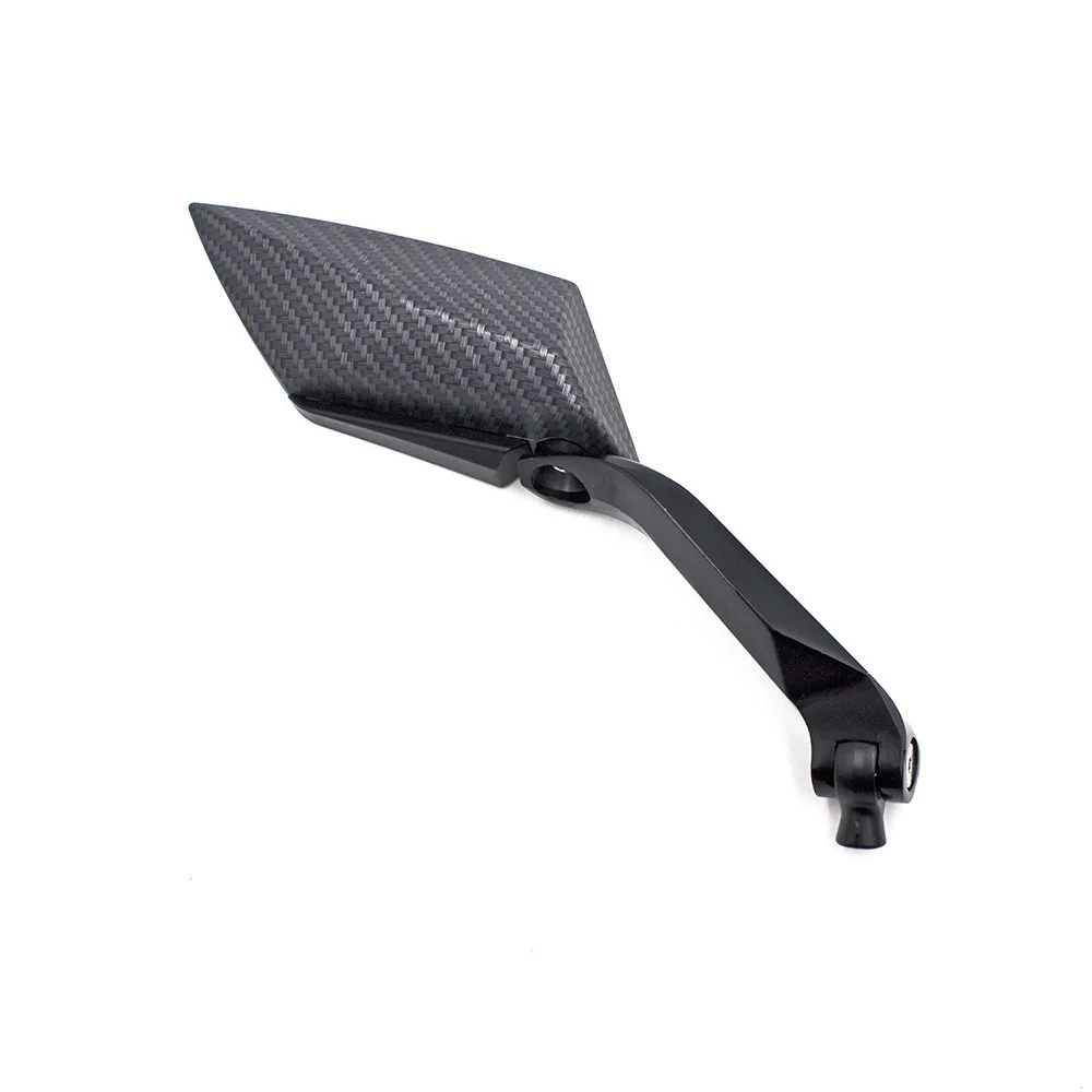 8mm/10mm Motorcycle Rear View Side Mirror Carbon Fiber for Kawasaki Suzuki Honda Victory Chopper Yamaha Diamond Blade Design