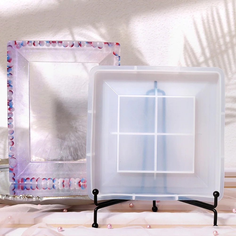 

Silicone Picture Mold Photo Frame Making Supplies Resin Molds Jewelry Crafts Material Display Frame Accessories Practical