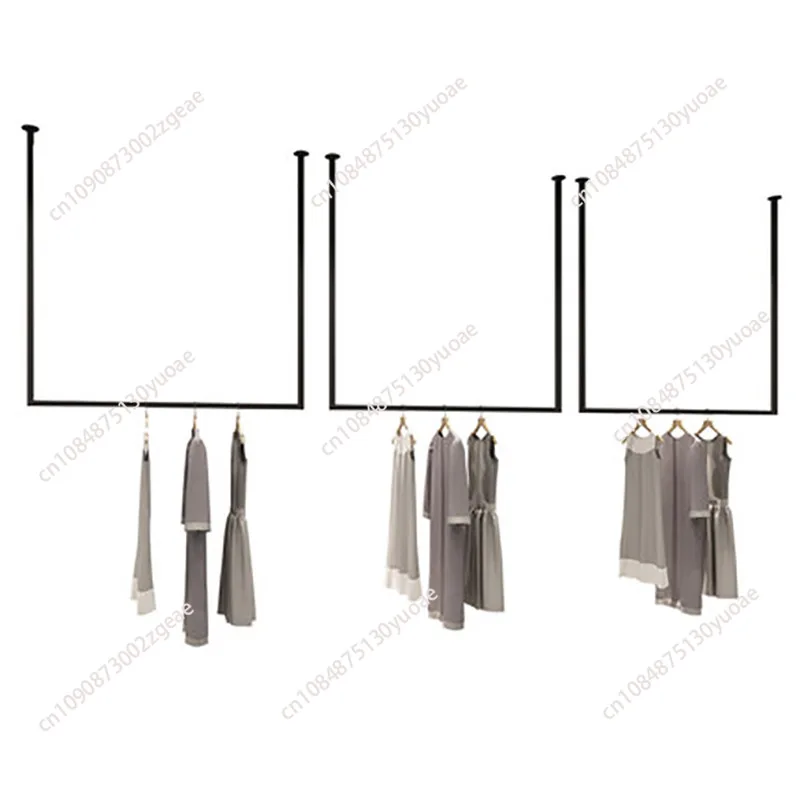 Clothing store ceiling hanging clothes hanger hanger hanging on the wall clothing display rack