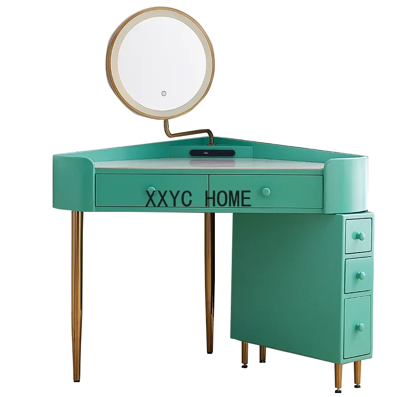 Dressoir Licht Luxe Stenen Plaat Make-Up Tafel Moderne Minimalistische Slaapkamer Met Licht Driehoek Dressoir