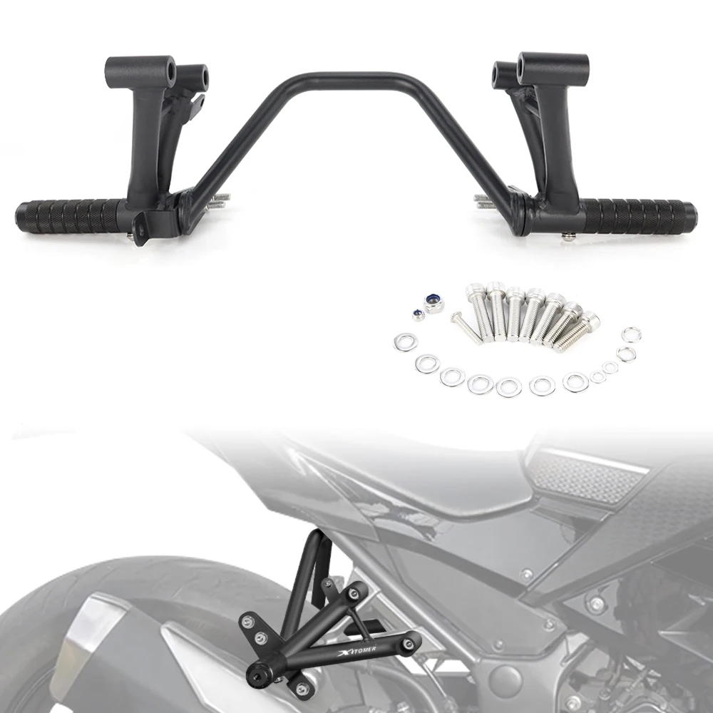 

For Kawasaki Ninja 300 / ABS 2013-2018 Motorcycle Rear Footrests Subcage Passenger Peg Guard Stunt Step Plate Stunt Protection