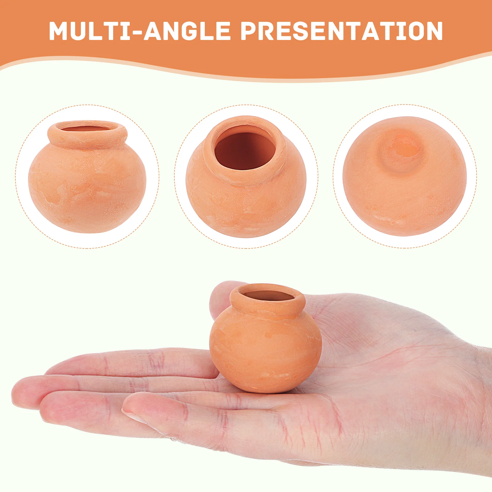 6 قطعة وعاء الطين لأواني نباتات السيراميك الصغيرة ديكور جدار صغير حديقة في الشرفة ملحقات حامل النباتات الصغيرة