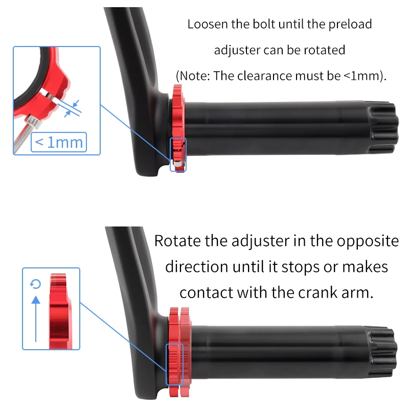 Crank Preloader Chainring Adjuster Adapter Bottom Bracket Preload Adjuster Kit For DUB 28.99mm image 6