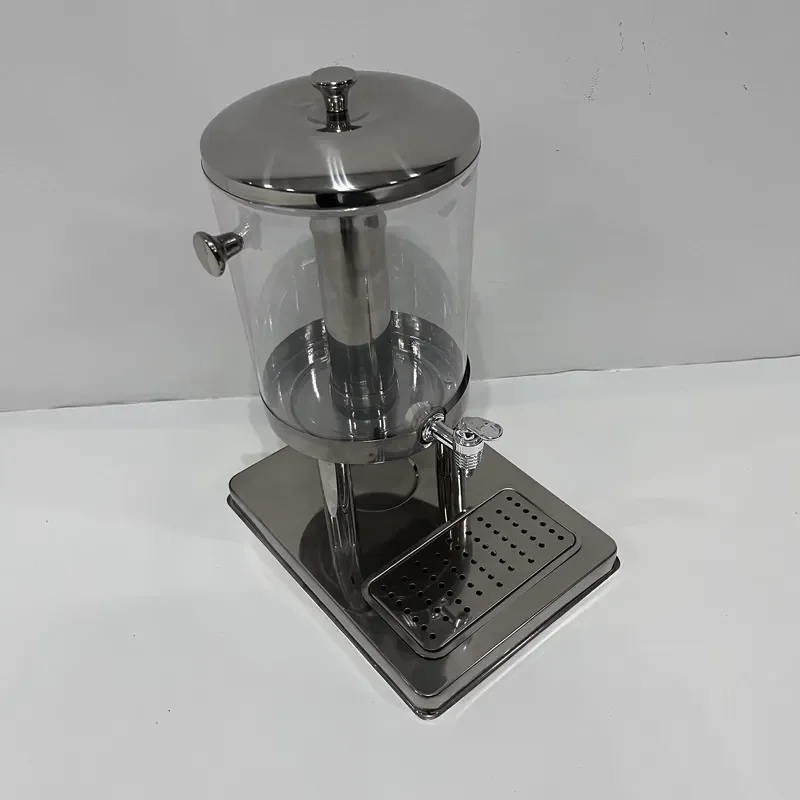 Commercial Stainless Steel Juice Dispenser Single Tank Beverage Server for Hotel Buffet Self Service Drink Station Catering
