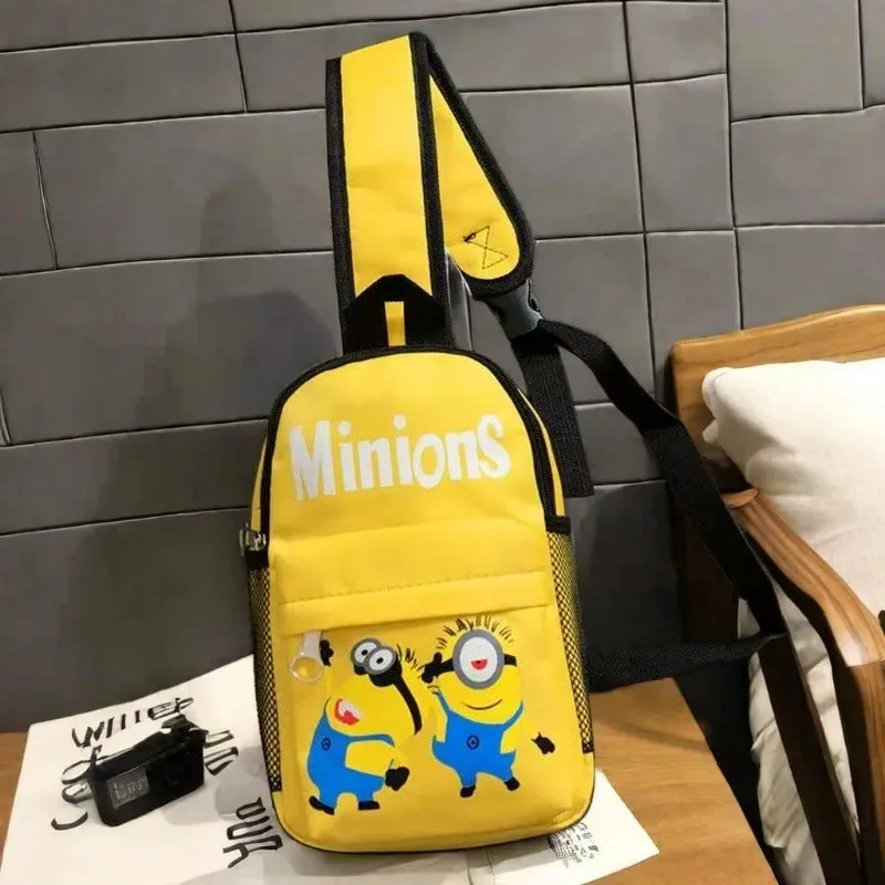 Minions Crossbody Bag Chest Bag Minion Shoulder Bag Messenger Travel Casual Storage Pouch Handbag Anime Backpack Kid Gift Girl