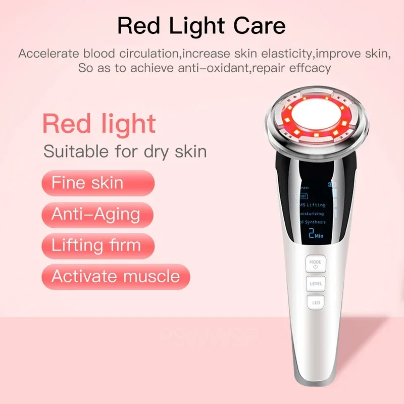 Micro Current Facial Massager EMS Face Lifting Device Skin Tighten Machine Wrinkle Removal Hot Cool Face Skin Care Beauty Device