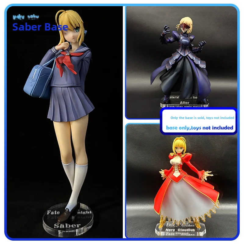 قاعدة أكريليك شفافة Fate Stay Night Saber Figure قابلة للتخصيص حامل عرض أنيمي موضوع لوحة قاعدة لعبة قابلة للجمع