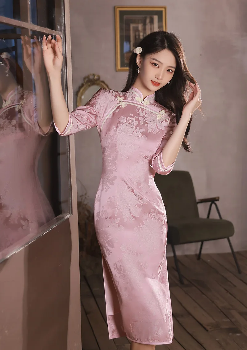 

Long Improved Qipao 2023 Temperament Fashion Young Girls Dress Chinese Style Evening Cheongsam Dress Modern For Women Summer