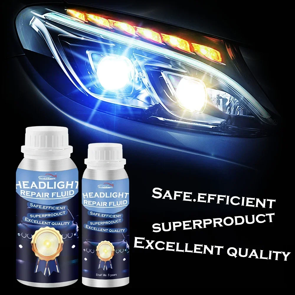 800ml Headlights Liquid Polymer Headlight Chemical Polish Repair Fluid Refurbishment Scratch Repair Polishing Headlights Kit