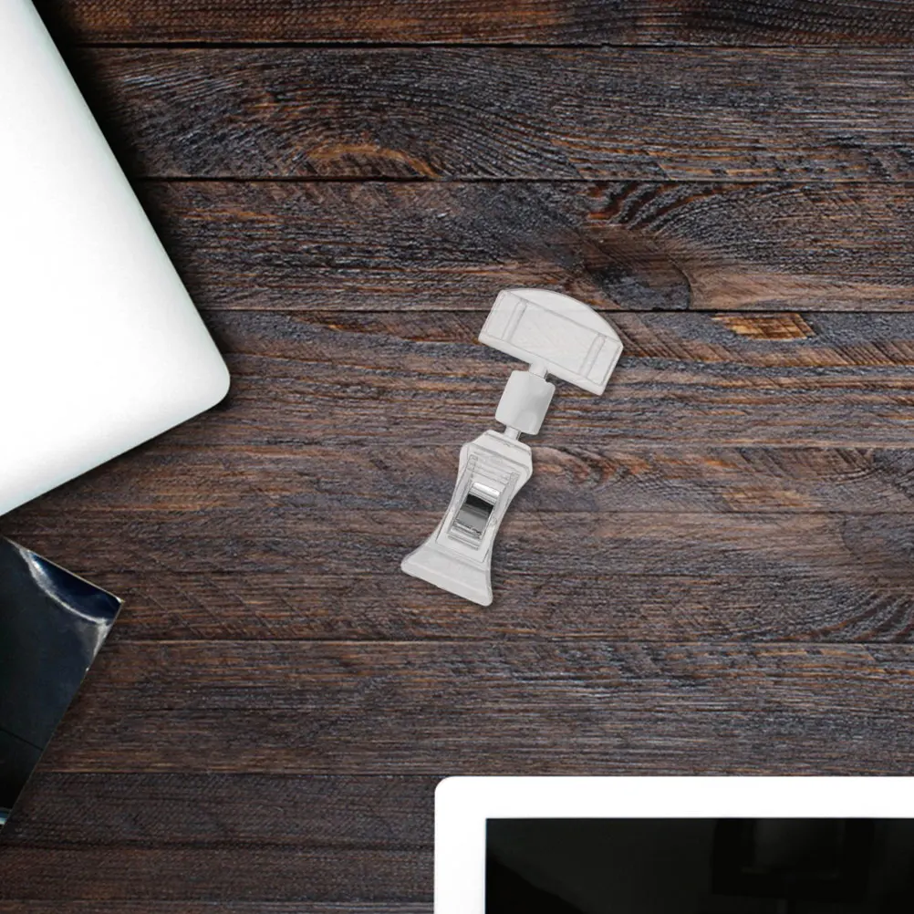 

15Pcs Rotatable Merchandise Sign Holder Clear Price Display Clips for Retail Store Supermarket Market Rotatable Price Tag Clips