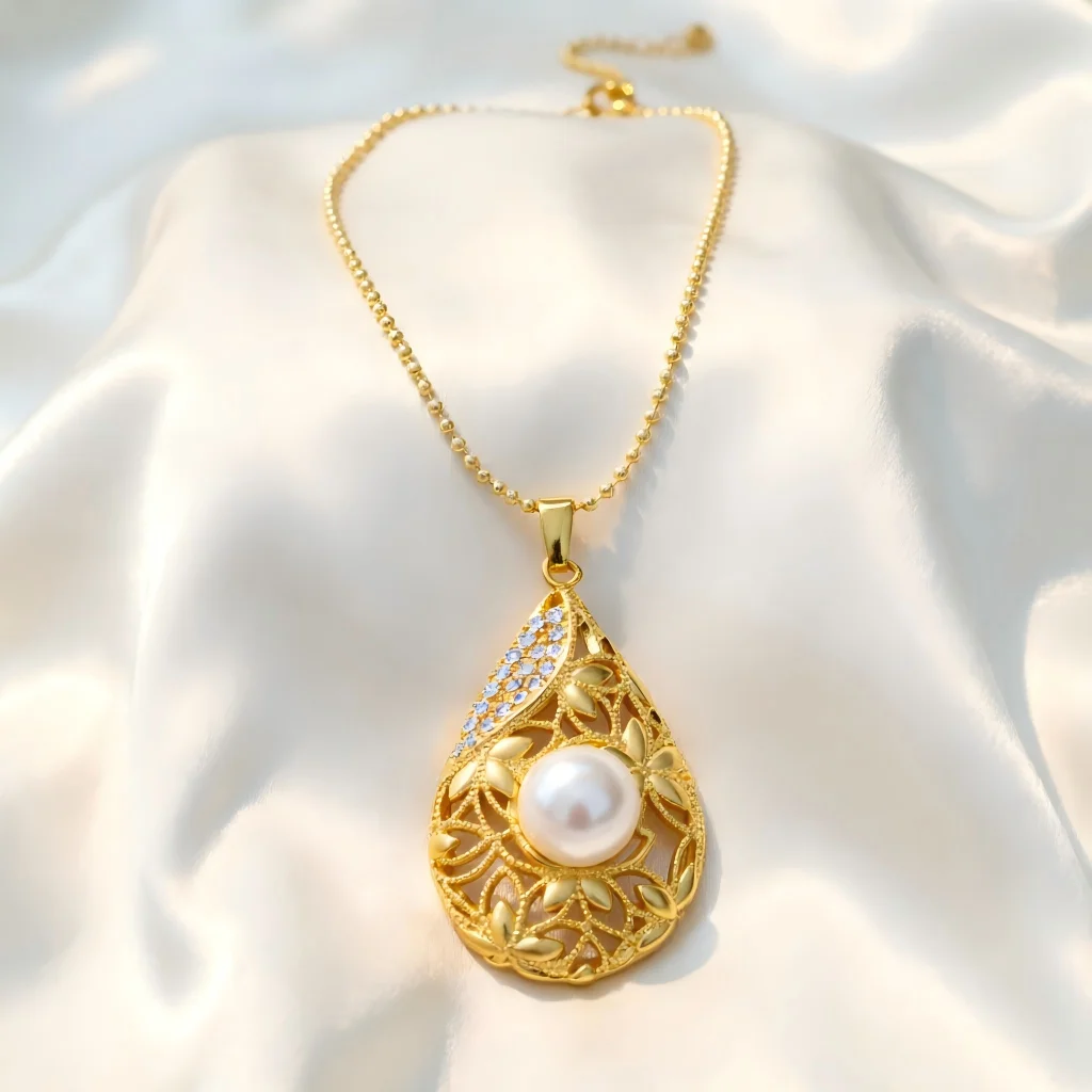 

JUNYE Waterdrop Shaped Vintage Pearl Pendant + Bead Chain Women's Jewelry Birthday Valentine's Day Anniversary Gift Evening Wear