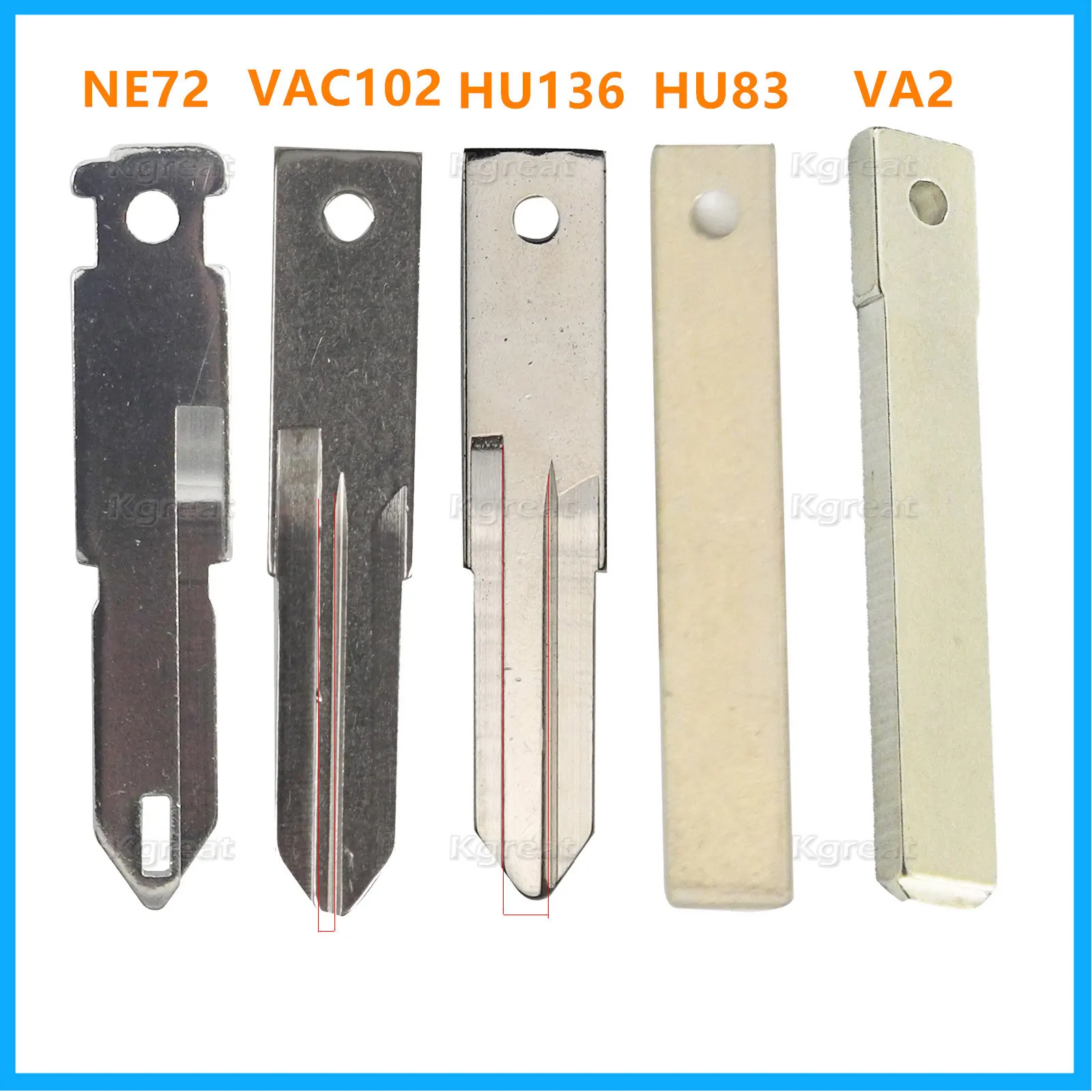 

10pcs Original VAC102 HU136 VA2 VA6 HU83 NE72 NE73 Uncut Key Blade for Renault Peugeot Citroen Remote Fob Key Blank