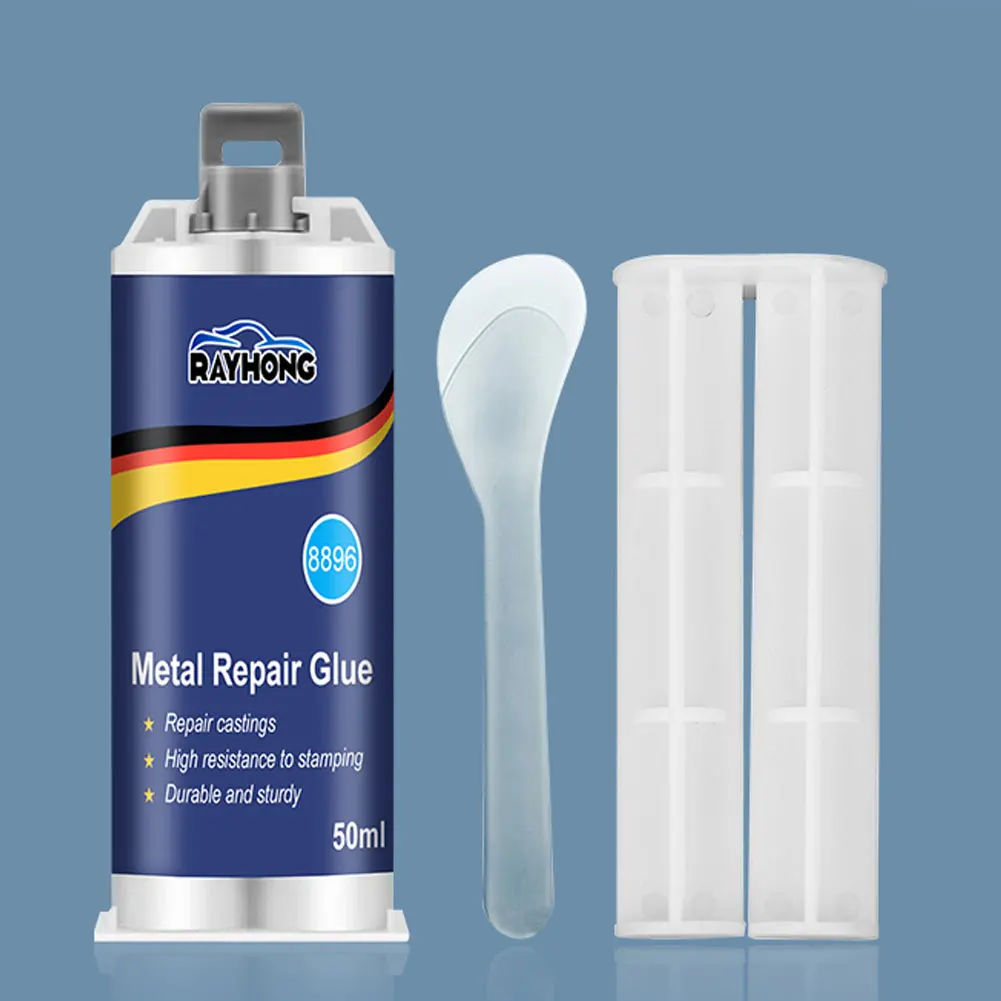 2Pcs Cold Weld Repair Adhesive Heat Resistance for Steel Iron Aluminum (100ml)