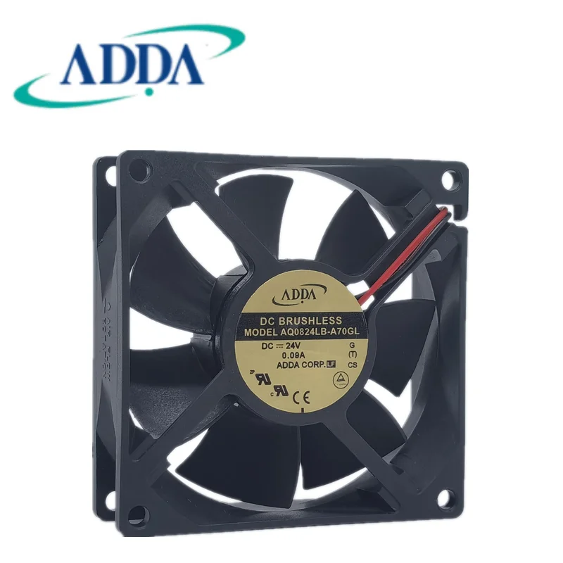 New ADDA AQ0824LB-A70GL 24V 0.09A 8025 8cm inverter chassis cooling fan