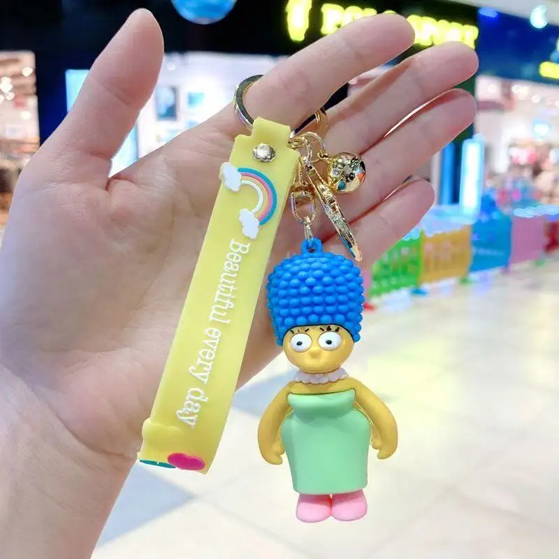 Die Simpsons Schlüsselanhänger Marge Simpson und Bart Simpson Neuer Kreativer Cartoon Modisch und einzigartig Tragbarer Paar-Taschenanhänger Geschenk – Detail 4