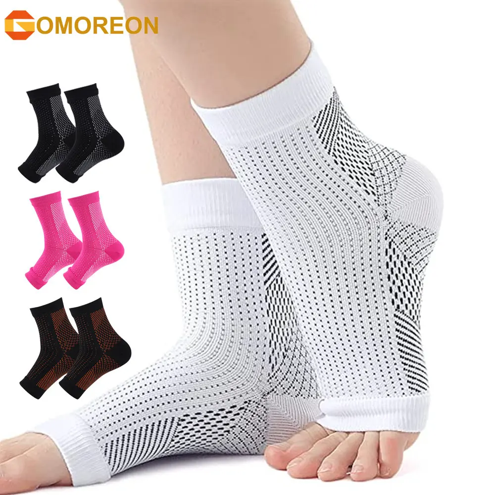 1 paire de chaussettes pour neuropathie pour hommes et femmes, chaussettes de compression apaisantes pour la douleur de la neuropathie, soutien de la cheville, soulagement de la fasciite plantaire et des gonflements