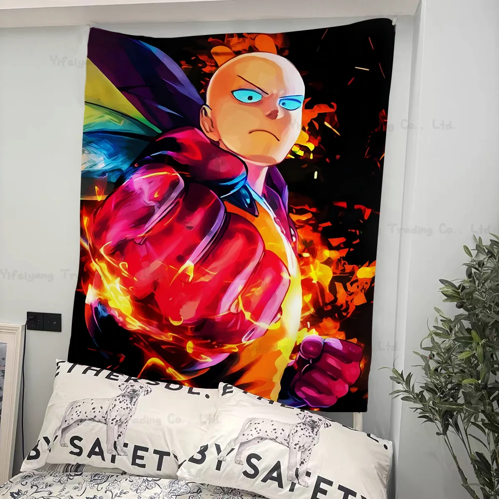 One Punch Man Saitama Printed Large Wall Tapestry Indian Buddha Wall Decoration Witchcraft Bohemian Hippie Wall Art Decor