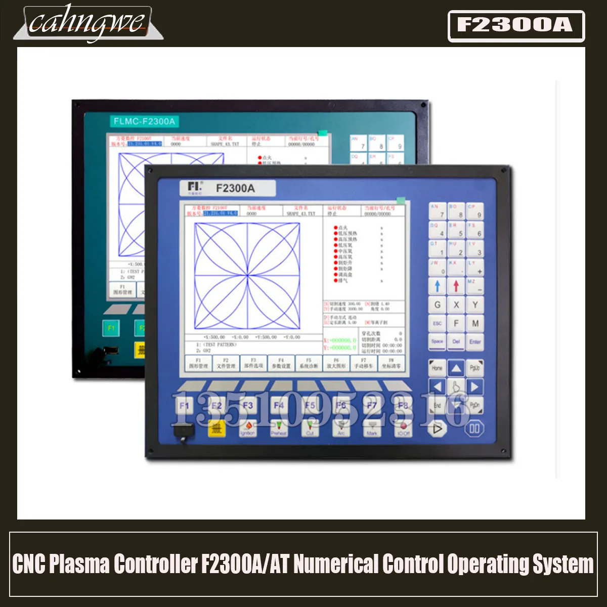 

F2300a V5.0 Latest Version Cnc 2-axis Plasma F2300a/at Cnc Operating System Flame Plasma Gantry Cutting Machine Controller