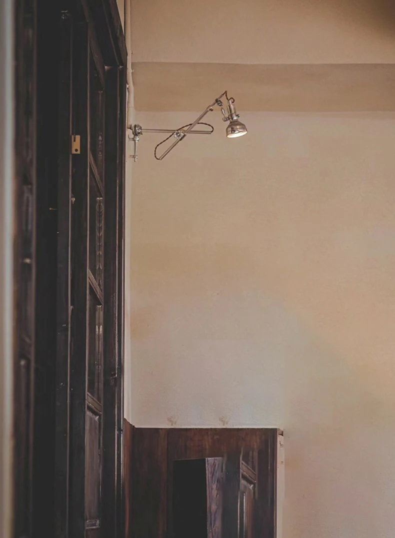 Amerikanische silberne Wandleuchte Stil E14 Glühbirne Schwingarm Wandleuchte Schlafzimmer Foyer Esszimmer Schlafzimmer Leseleuchten – Detail 5