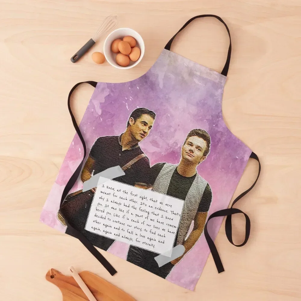 Glee Klaine Watercolour Apron For Women chef for man Women's Dress Kitchen Man Apron