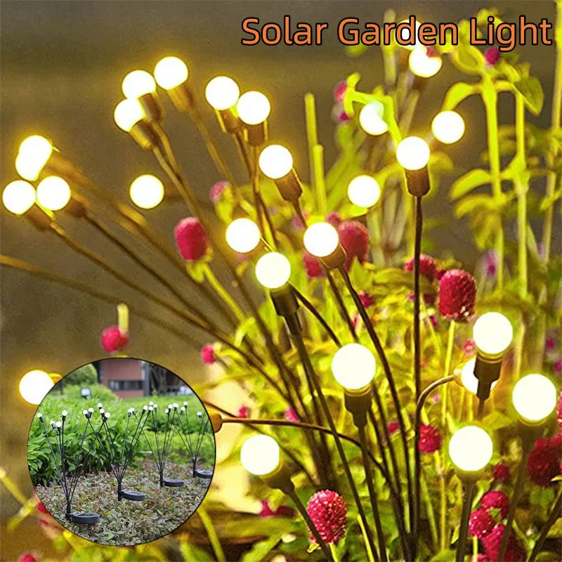 

Solar Powered Firefly Lights Flexibility Starburst Swaying Lights Solar Garden Lights Outdoor Waterproof Landscape Lighting