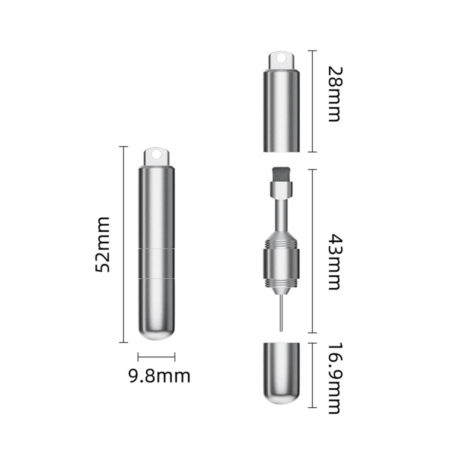 Herramienta para Extraer Tarjetas SIM con Cepillo de Limpieza, 2 en 1, Llavero Portátil con Agujas de Expulsión y Bolígrafo de Limpieza para Teléfono Celular