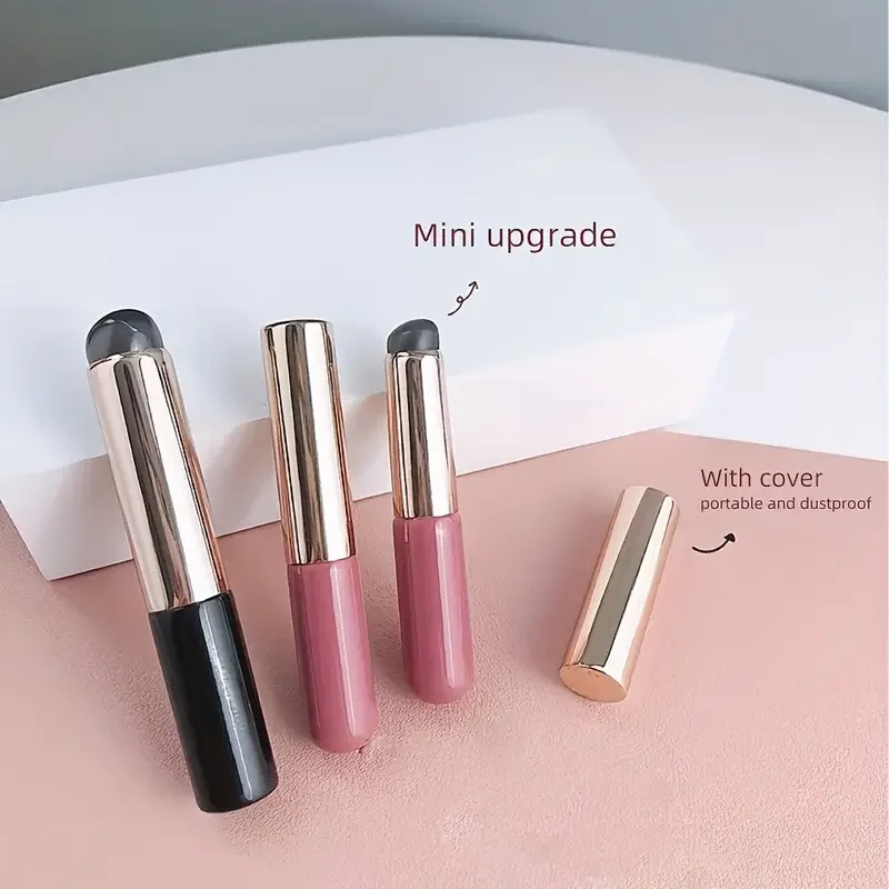 Silicone Lip Brush With Cover Cap Concealer Brush Like Fingertips Q Soft Lipstick Makeup Brushes Round Head No Broken