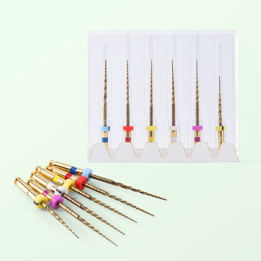 Dental Gold Flexible Feilen Endo Endodontische Wurzelkanal-Rotationsfeilen 21/25/31mm für Motoranwendung NiTi Zahnmedizinische Instrumente AZDENT – Detail 23