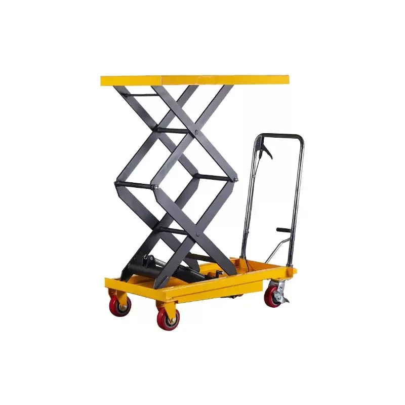 Manual Hydraulic Scissor Lift Table 1000kg Heavy Duty Mobile Lift Platform for Warehouse Workshop view 4
