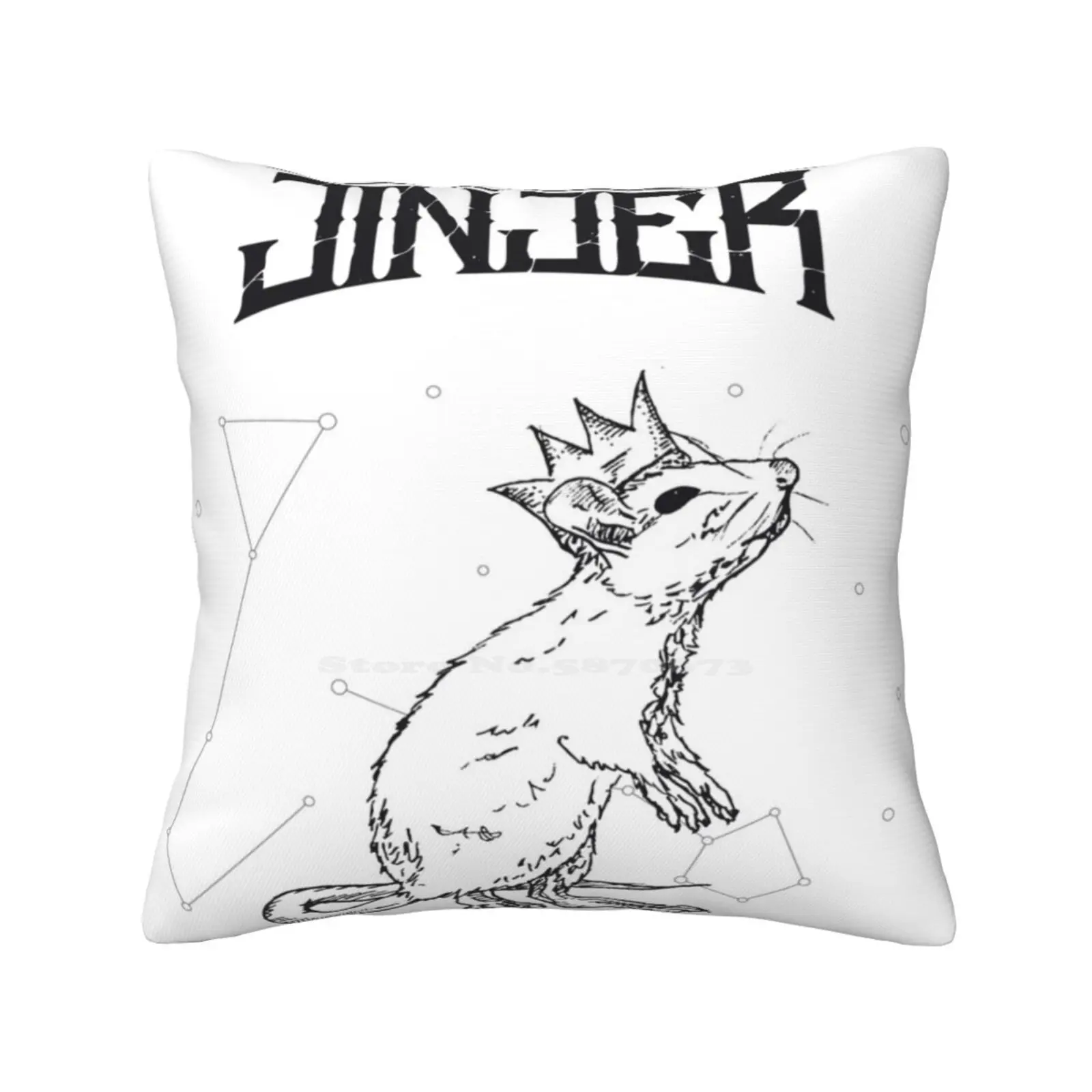 Jinjer Soft Comfortable Pillowcase Jinjer Band Metalcore Music Group Progressive Rat Mouse King Stars Constellation Black And