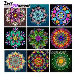 Ever Moment Diamond Painting Religious Mandala Full Square Embroidery Mosaic Drill Decoration Handmade Gift S2F2524