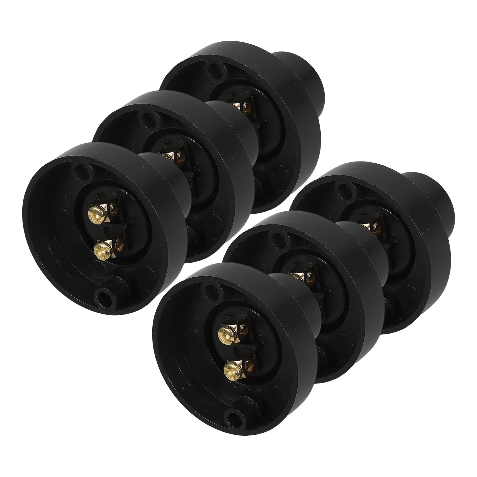 

6Pcs E14 Lamp Socket Round Small LED Bulb Holder Replacement DIY Light Base Screw in Adapter Lamp Holder Screw Fitting