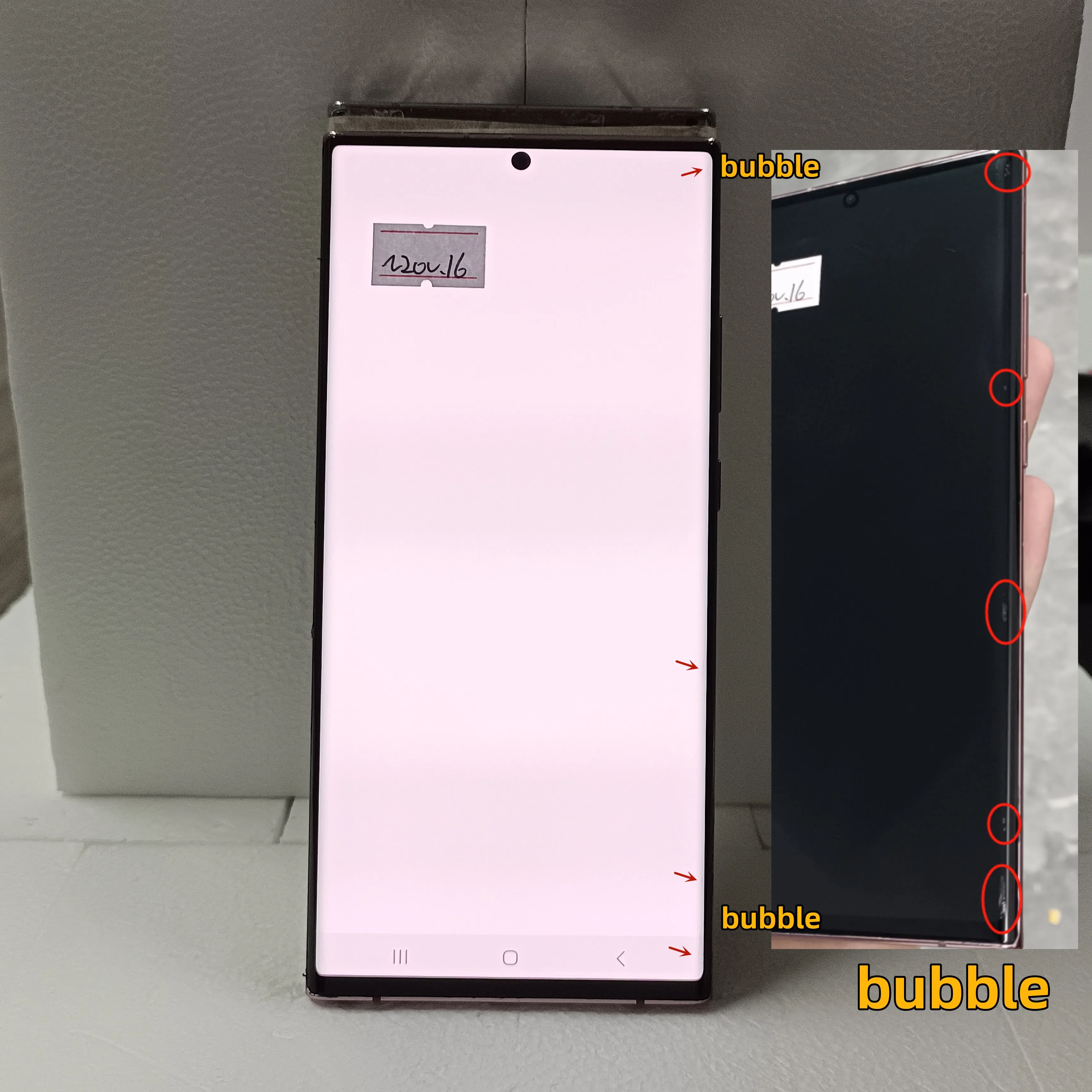 6.9''Super Amoled For Samsung Galaxy Note 20 Ultra 5g Lcd Display Compatibility N985f N986b Touch Screen Touch Panel With Defect