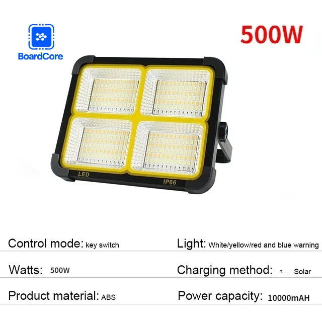 LED Solar Camping Lantern USB Rechargeable Portable Camping Tent Lamp 500W High Powerful Flashlight Waterproof Emergency Lamp