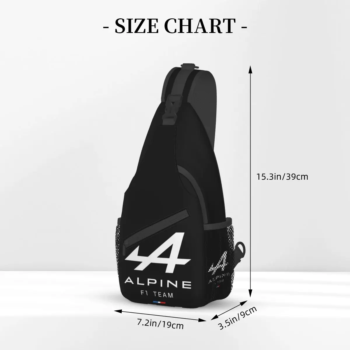 Alpine F1 Team Logo Sling Chest Bags, Crossbody Initiated Backpack, Outdoor Sports Daypacks, Fashion Bag