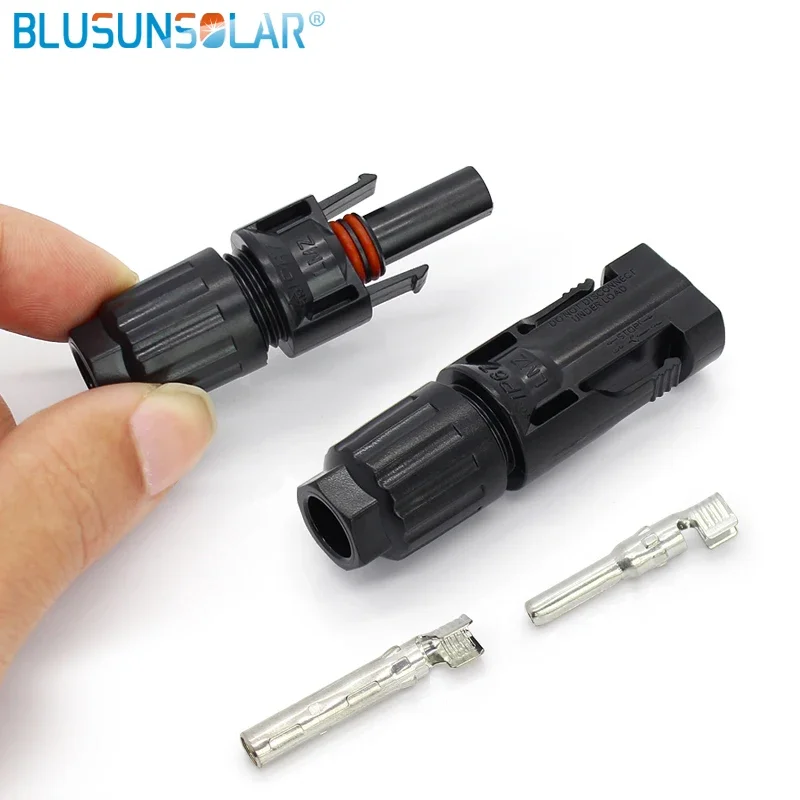1Pair Solar Panel DC Cable Connectors With Double Seal Ring 1000V IP67 Male and Female for PV Photovoltaic System