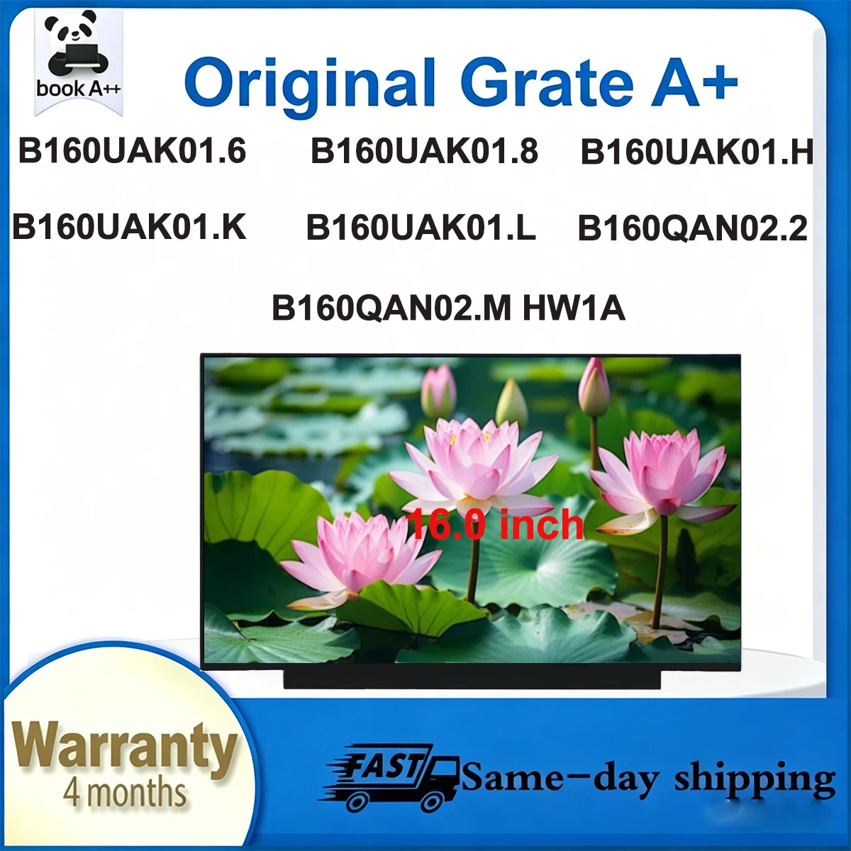 

Оригинальный новый ЖК-экран A+16.0" B160UAK01.6 B160UAK01.8 B160UAK01.H B160UAK01.K B160UAK01.L B160QAN02.M HW1A B160QAN02.2