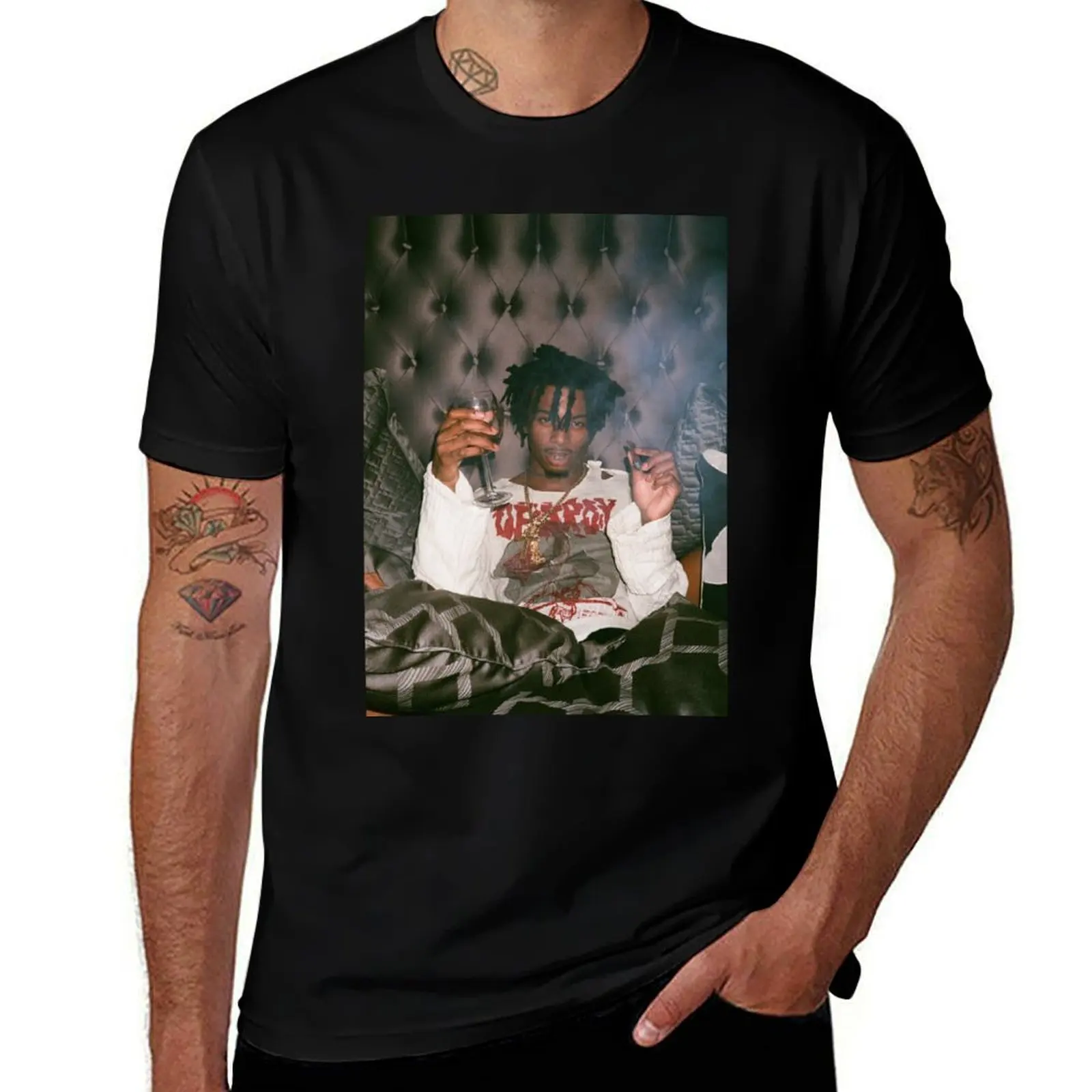 Self Titled Playboi Carti Design T-Shirt Big Size Short Sleeve Tee for Men T-Shirt