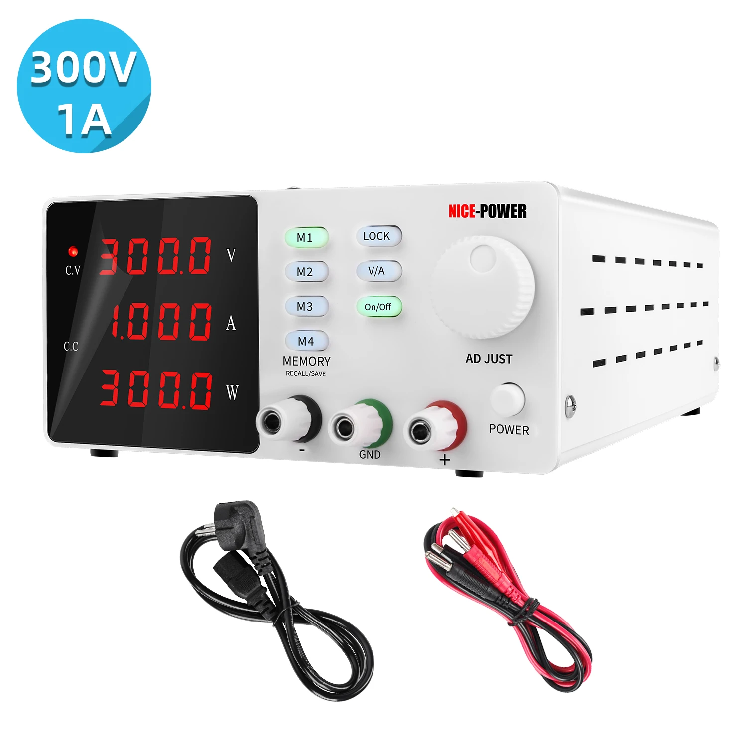 NICE-POWER SPPS-S3001 300V 1A 300W Laboratory Digital Display Switching Power Supply Memory Stored DC Regulated Power Supply