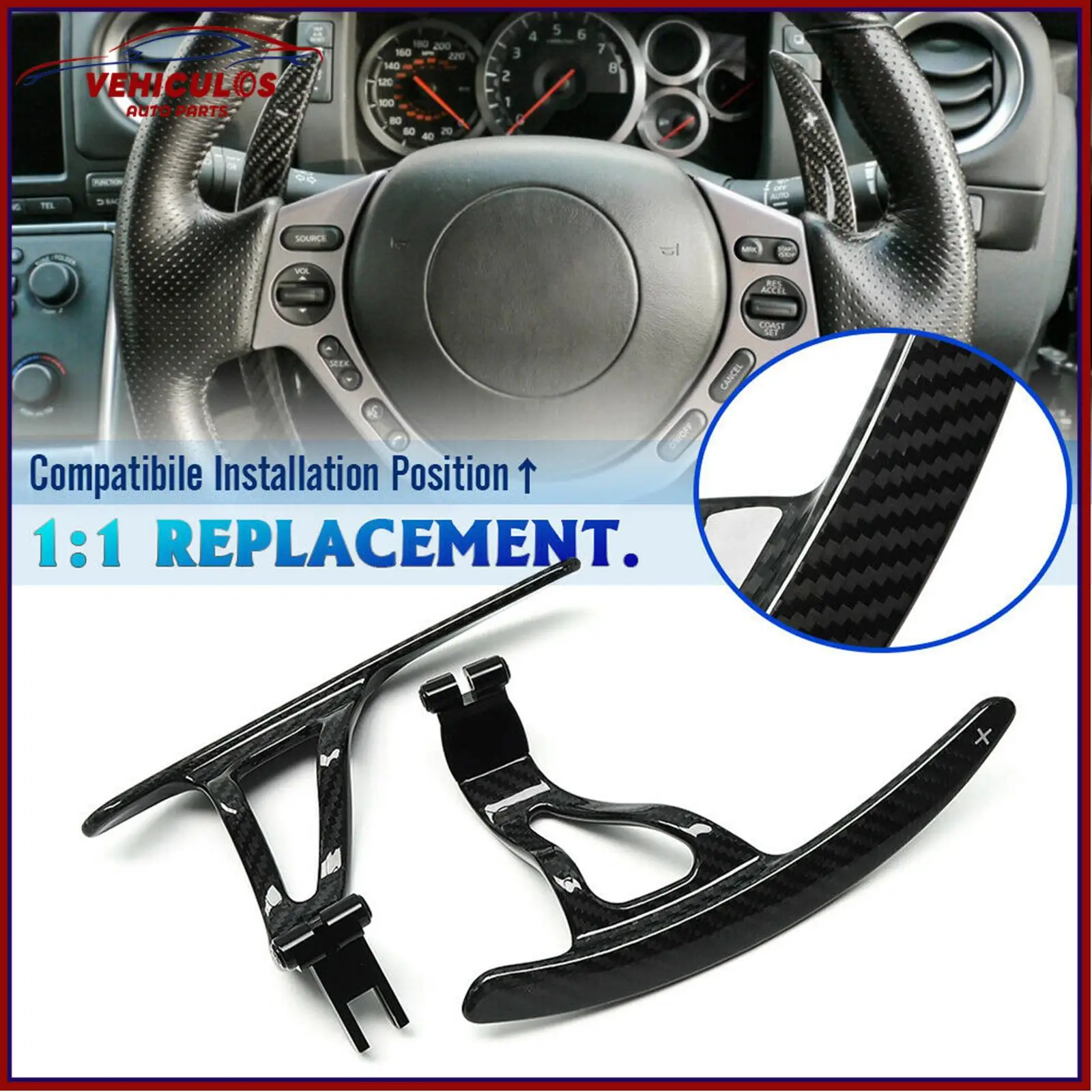 

New Carbon Steering Shift Paddle Shifter Extension For Nissan 2008-2016 GT-R GTR R35 High Quality Auto Part Car Accessories