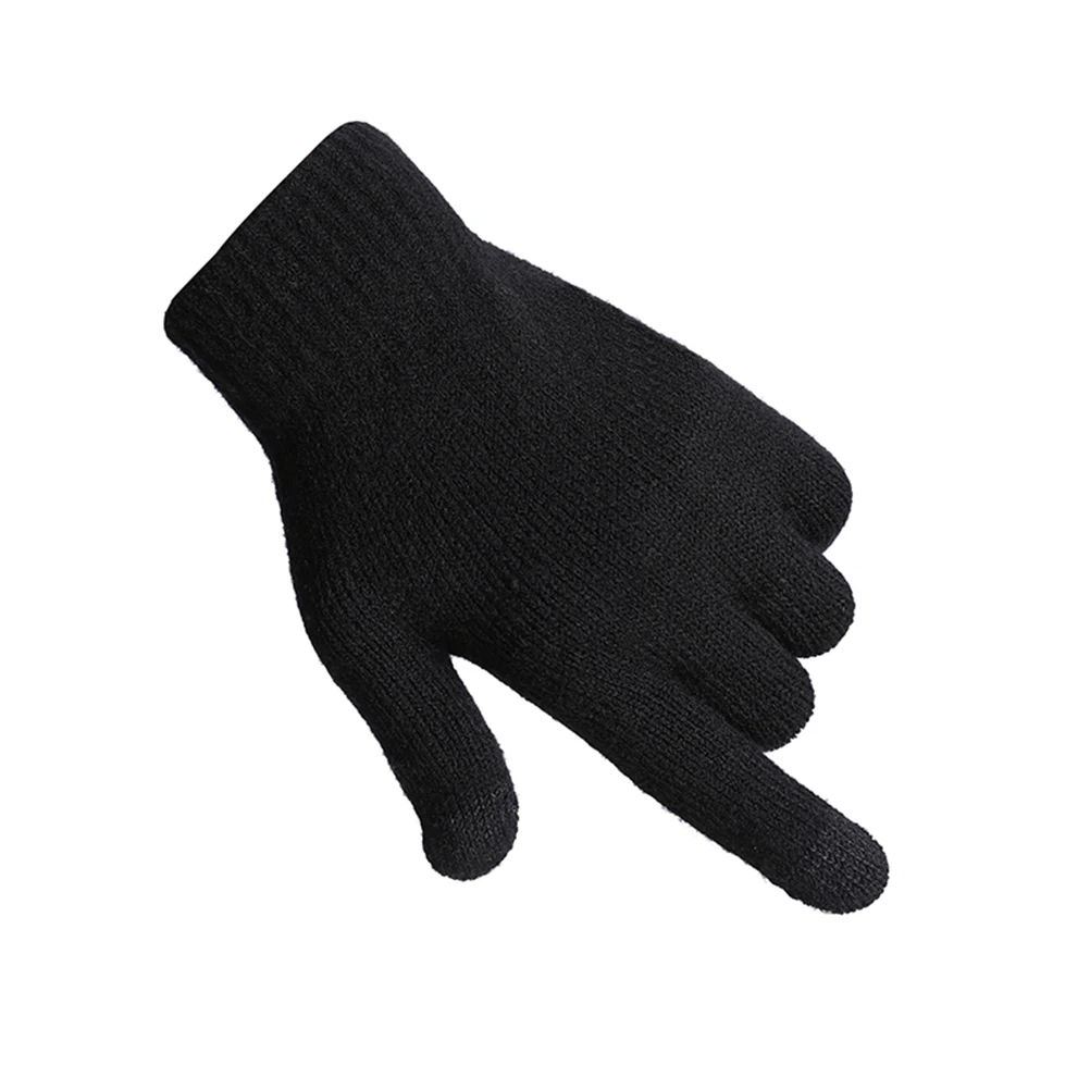 

Durable Knitted Thicken Anti Slip Gloves For Screen Touch Winter Men Outdoor Safe Conductive Gloves