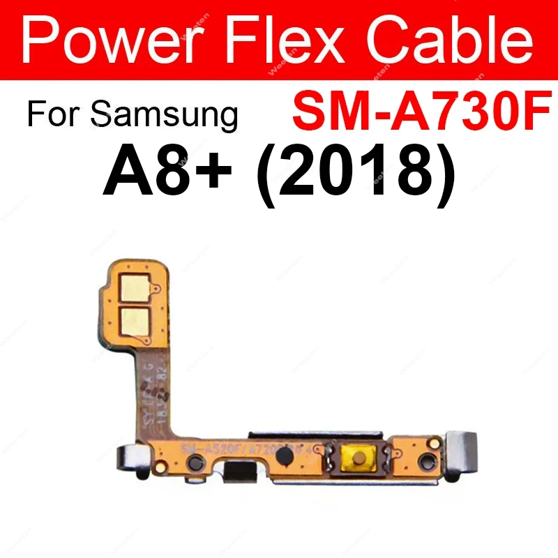 على قبالة الطاقة وحجم الكابلات المرنة لسامسونج غالاكسي A8 A8 + زائد 2018 A530 A530F A730 A730F الجانب مفتاح زر التحكم فليكس الشريط