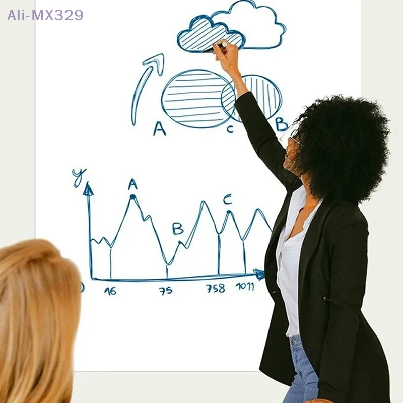 {MX} Съемная электростатическая наклейка для доски Многоразовая обучающая доска для рисования граффити PP стираемая доска