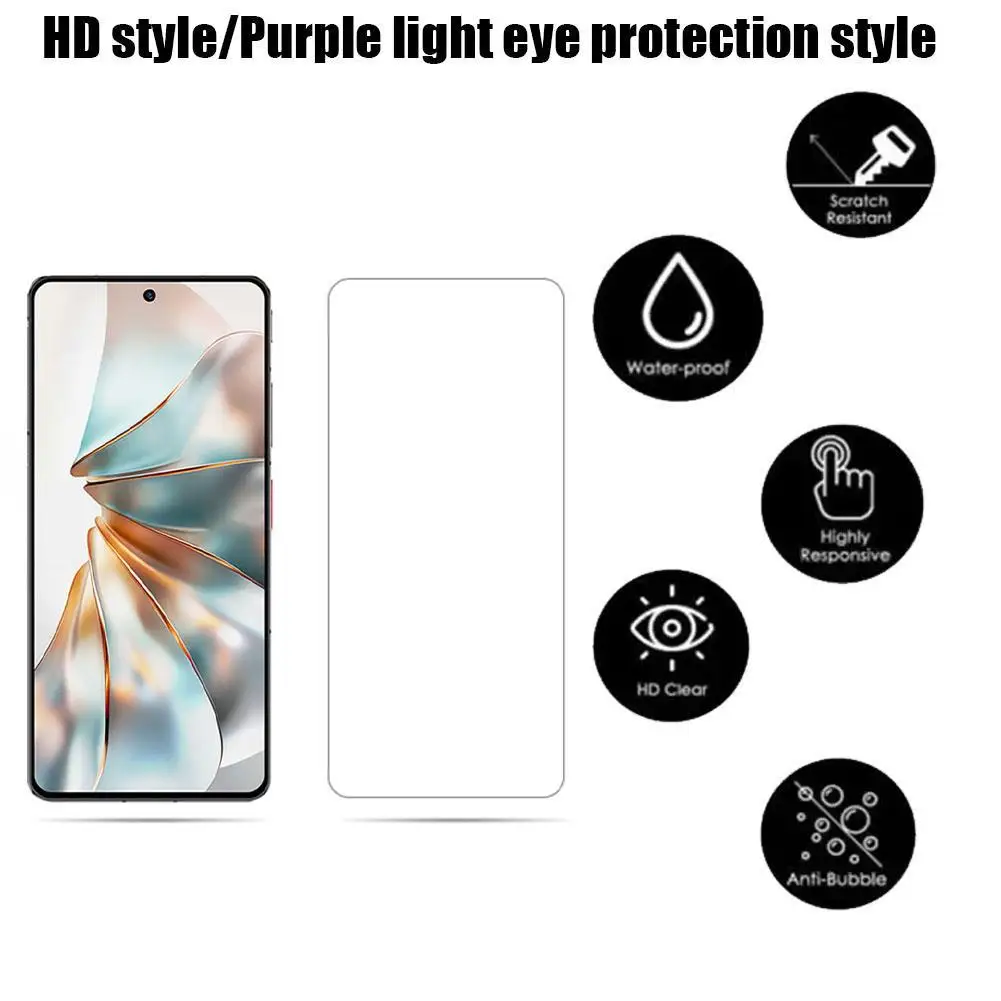 Protector de pantalla de vidrio templado para Nubia Z60S Pro HD, película de vidrio templado con dureza 9H, carcasa resistente a los arañazos, S3P9