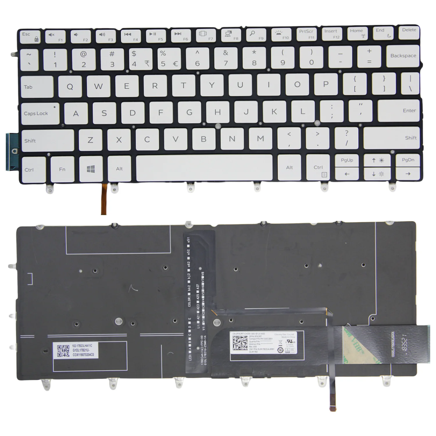 100%New US for Dell XPS 13 9370 9375 9380 9317 9305 P82G 7390 Laptop Keyboard - Image 3