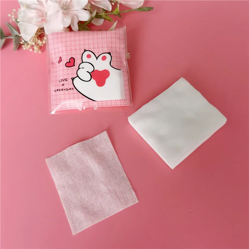 100/25Pcs Makeup Cotton Disposal Face Towel Cotton Pads Seal Makeup Remover Wipes Disposable Manicure Cotton Pads Makeup Tools