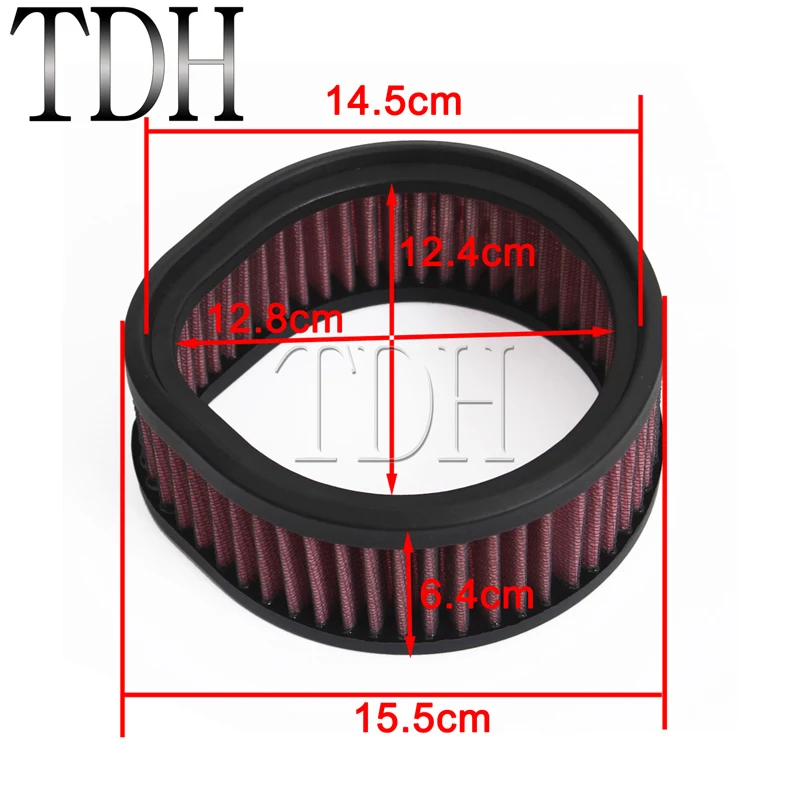 Motorcycle Washable Reusable Intake Cleaner Air Filter For Harley S&S Super E and G Carb Carburetors With Teardrop Air Cleaner