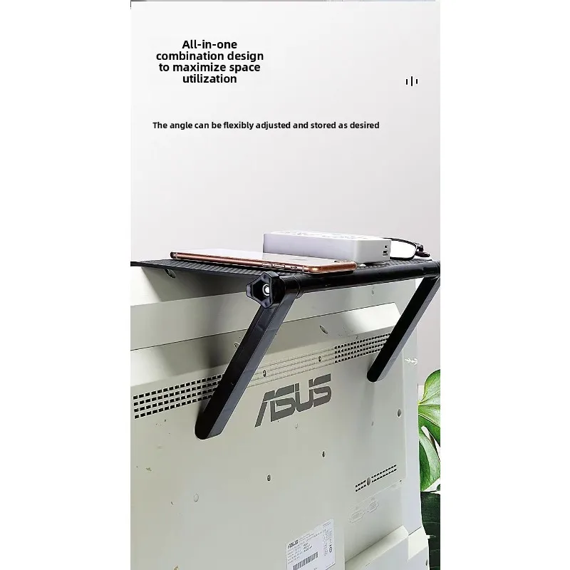 Soporte Universal de montaje en pared para TV sin taladro, estante de caja superior, organizador para ahorrar espacio, Monitor, enrutador, almacenamiento, sala de estar, oficina y hogar