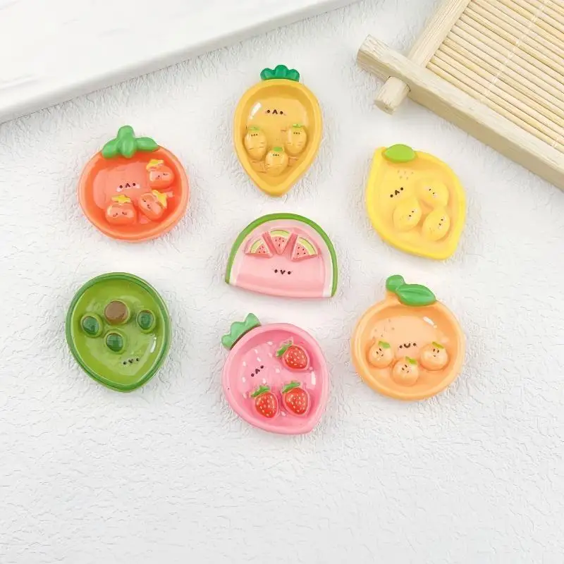 Cute Cartoon Fruit Shaped Resin Charms, Ideal For All Kinds Of DIY Craft Projects To Bring Lovely, Vibrant Decorative Effects